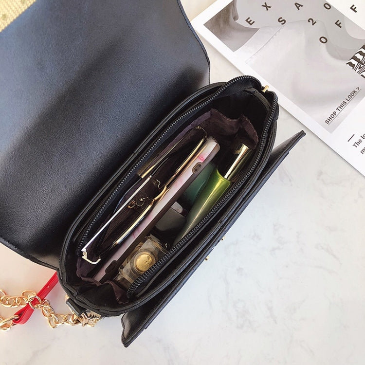 Lock Buckle Color Matching Single Shoulder Bag Small Square Bag Ladies Messenger Bag Handbag