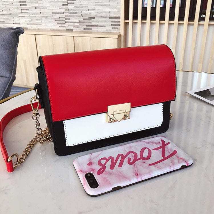 Lock Buckle Color Matching Single Shoulder Bag Small Square Bag Ladies Messenger Bag Handbag
