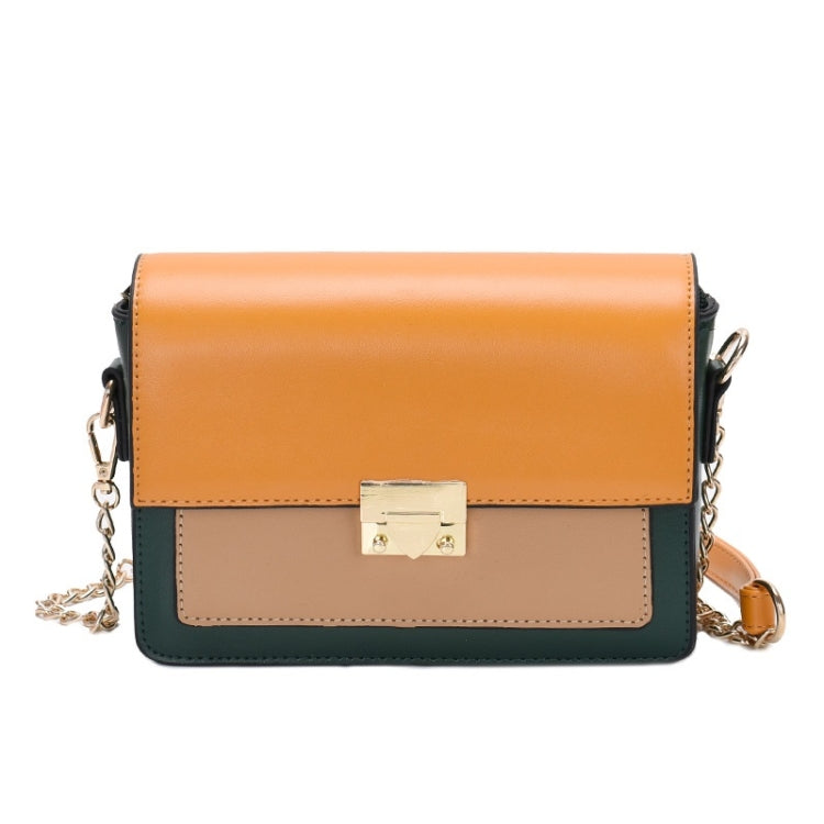 Lock Buckle Color Matching Single Shoulder Bag Small Square Bag Ladies Messenger Bag Handbag