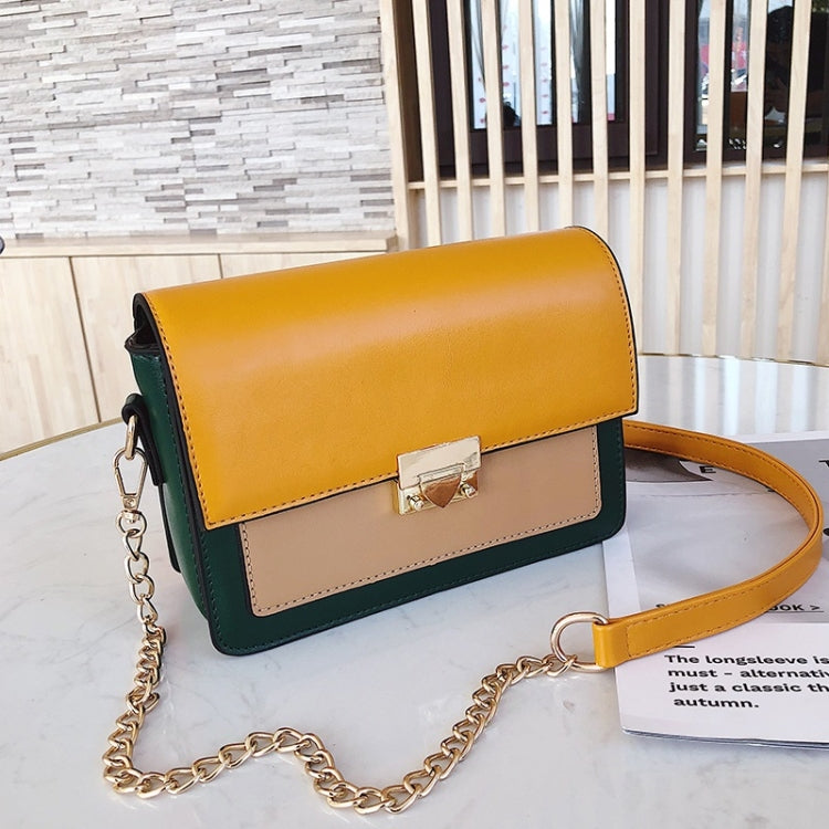Lock Buckle Color Matching Single Shoulder Bag Small Square Bag Ladies Messenger Bag Handbag