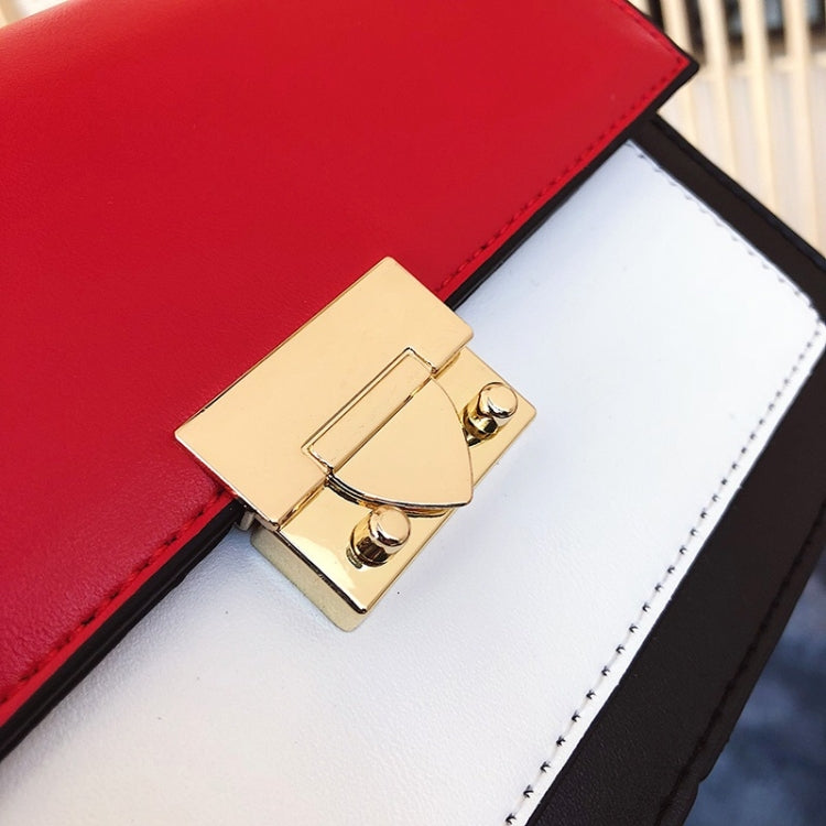 Lock Buckle Color Matching Single Shoulder Bag Small Square Bag Ladies Messenger Bag Handbag