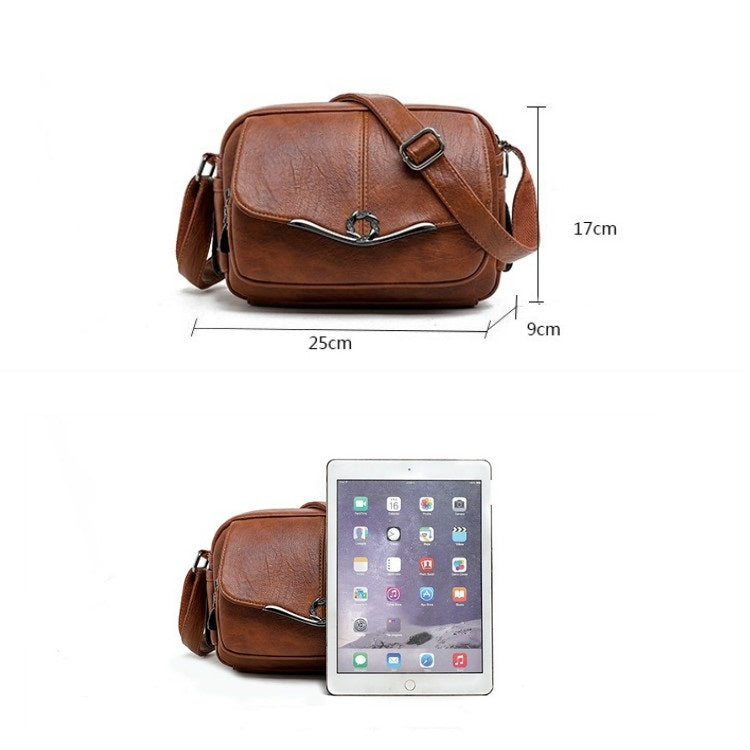 Pure Color Retro PU Leather Single Shoulder Bag Small Square Bag Ladies Messenger Bag Handbag