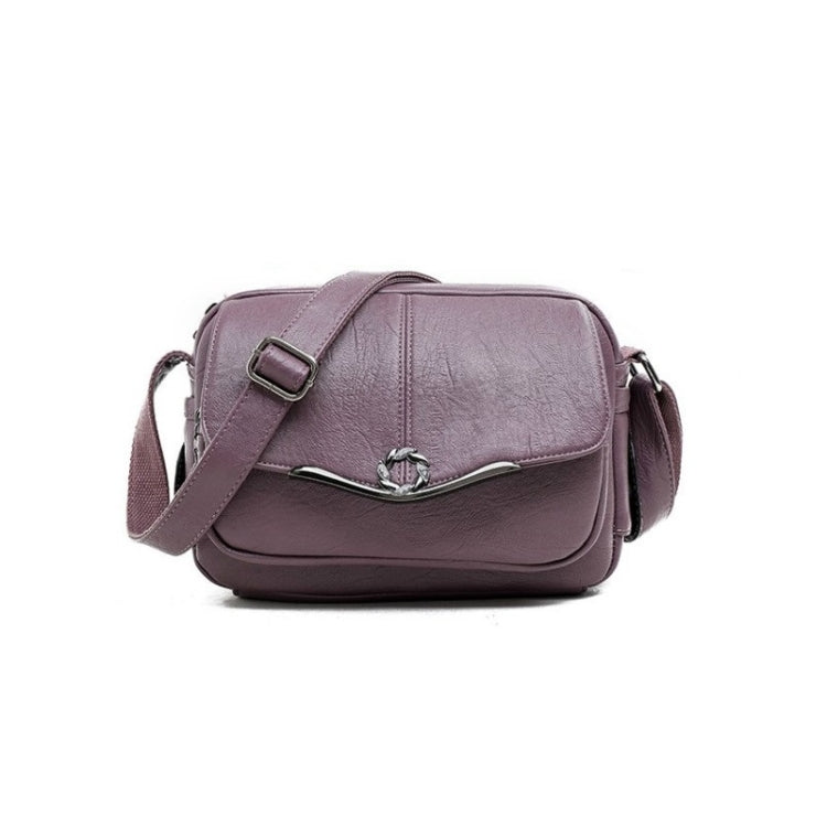 Pure Color Retro PU Leather Single Shoulder Bag Small Square Bag Ladies Messenger Bag Handbag