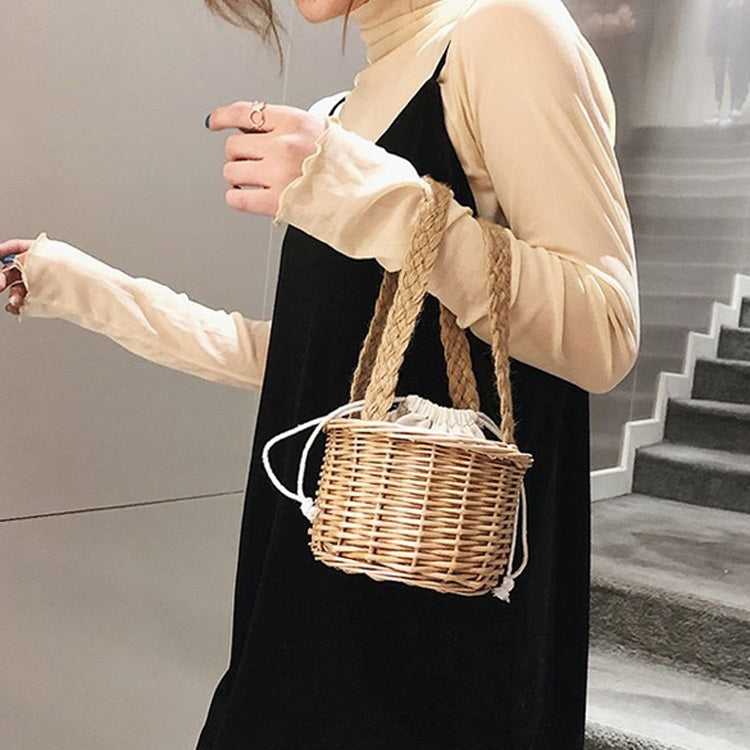Weaving Basket Single Shoulder Bag Ladies Handbag Messenger Bag