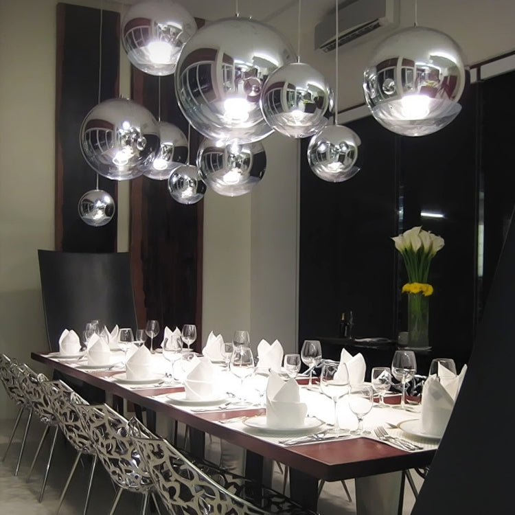 YWXLight Space Ball Chandelier Creative Exhibition Bar Hotel Electroplated Glass Chandelier