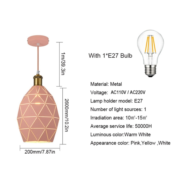 YWXLight Pendant Light Home Decoration Modern Personality Simple Metal Oval Chandelier