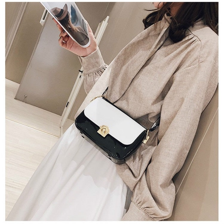 Color Matching Smooth Fashion Shoulder Bag Ladies Messenger Bag Handbag