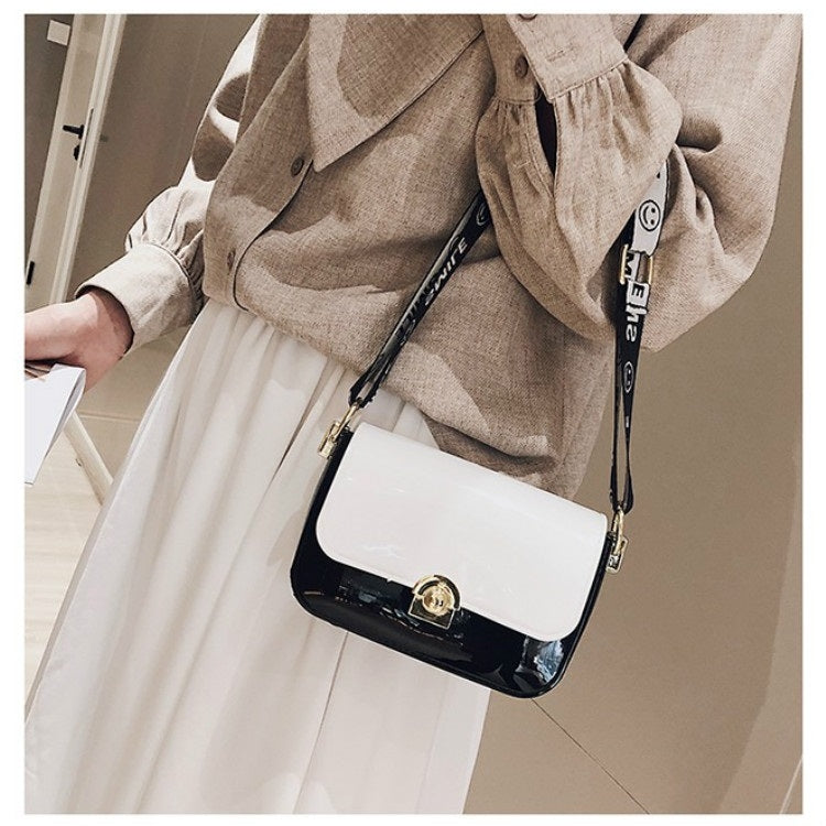 Color Matching Smooth Fashion Shoulder Bag Ladies Messenger Bag Handbag