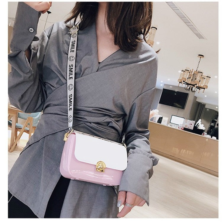 Color Matching Smooth Fashion Shoulder Bag Ladies Messenger Bag Handbag