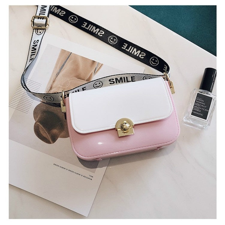 Color Matching Smooth Fashion Shoulder Bag Ladies Messenger Bag Handbag