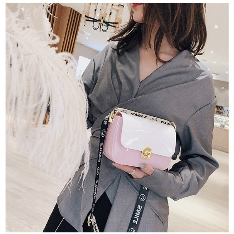 Color Matching Smooth Fashion Shoulder Bag Ladies Messenger Bag Handbag