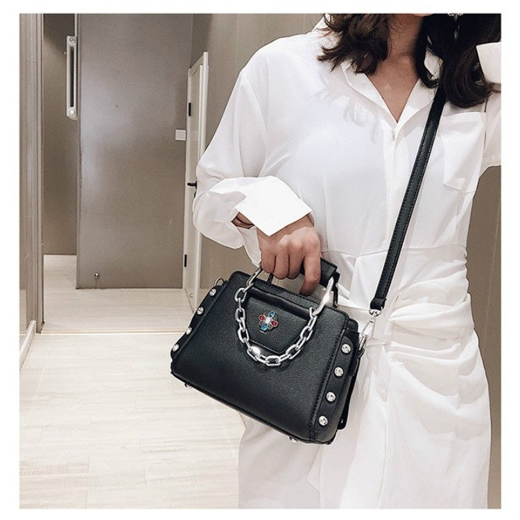 Fashion Rivet PU Leather Single Shoulder Bag Ladies Messenger Handbag