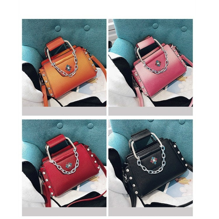 Fashion Rivet PU Leather Single Shoulder Bag Ladies Messenger Handbag