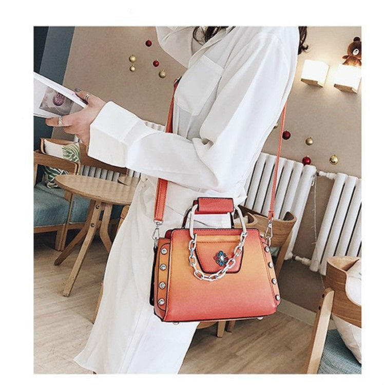 Fashion Rivet PU Leather Single Shoulder Bag Ladies Messenger Handbag