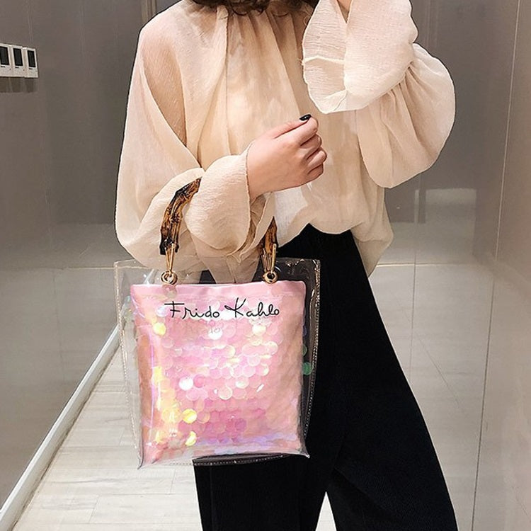2 in 1 Straw Bag Single Shoulder Bag Ladies Handbag Messenger Bag