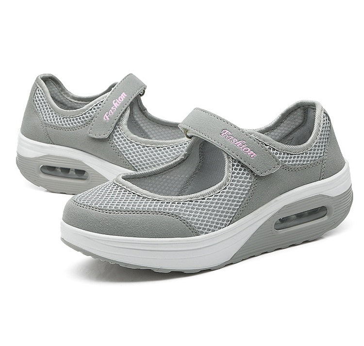 Cushioning Breathable Mesh Lightweight Walking Shoes for Woman