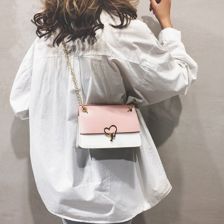 Love Lock Buckle Color Matching Fashion Shoulder Bag Small Square Bag Ladies Messenger Bag Handbag