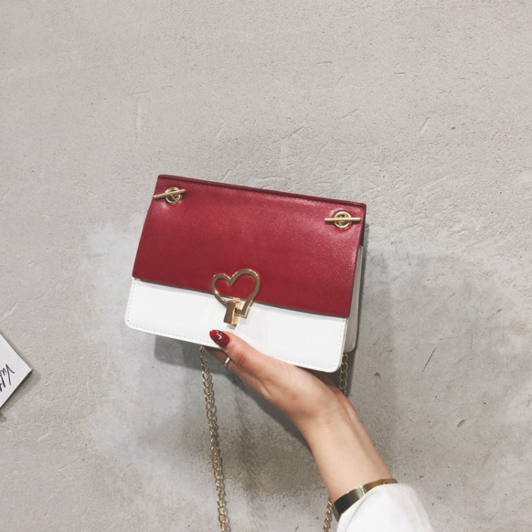 Love Lock Buckle Color Matching Fashion Shoulder Bag Small Square Bag Ladies Messenger Bag Handbag