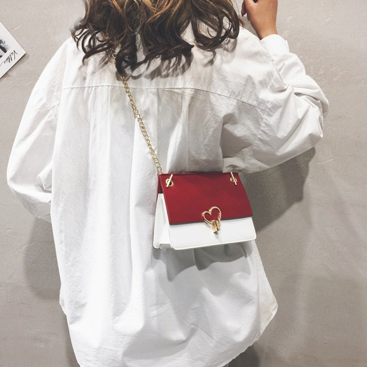 Love Lock Buckle Color Matching Fashion Shoulder Bag Small Square Bag Ladies Messenger Bag Handbag
