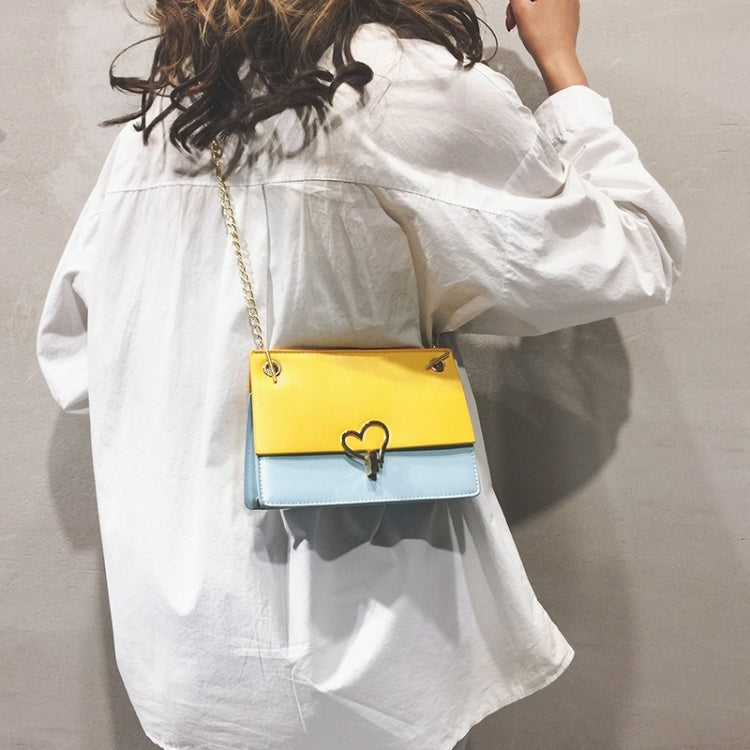 Love Lock Buckle Color Matching Fashion Shoulder Bag Small Square Bag Ladies Messenger Bag Handbag