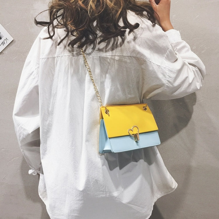 Love Lock Buckle Color Matching Fashion Shoulder Bag Small Square Bag Ladies Messenger Bag Handbag