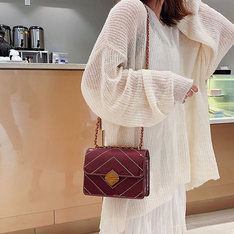Fashion PU Leather Chain-strap Single Shoulder Bag Ladies Handbag Messenger Bag