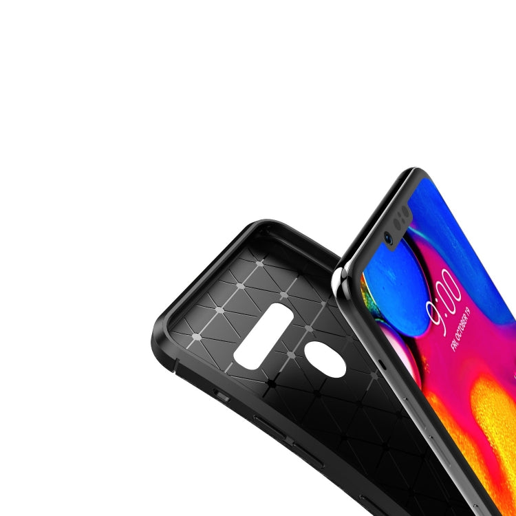 Beetle Series Carbon Fiber Texture Shockproof TPU Case for LG G8 ThinQ