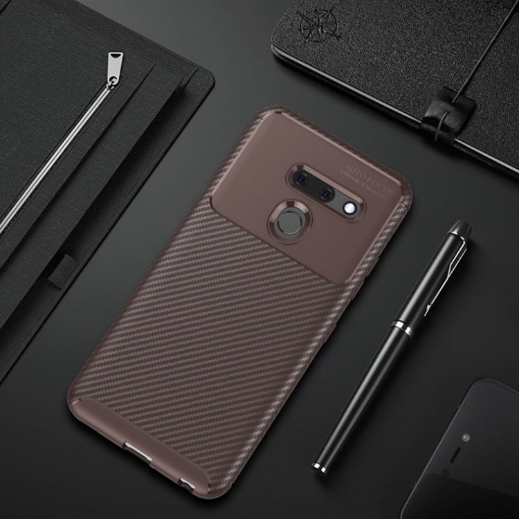 Beetle Series Carbon Fiber Texture Shockproof TPU Case for LG G8 ThinQ