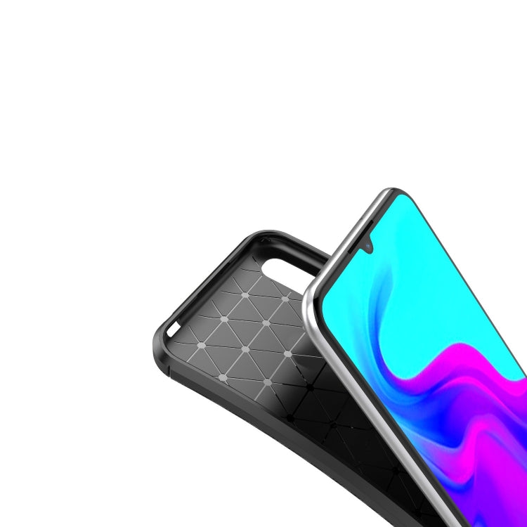 Beetle Series Carbon Fiber Texture Shockproof TPU Case for Huawei Y6 Pro (2019) (Blue)