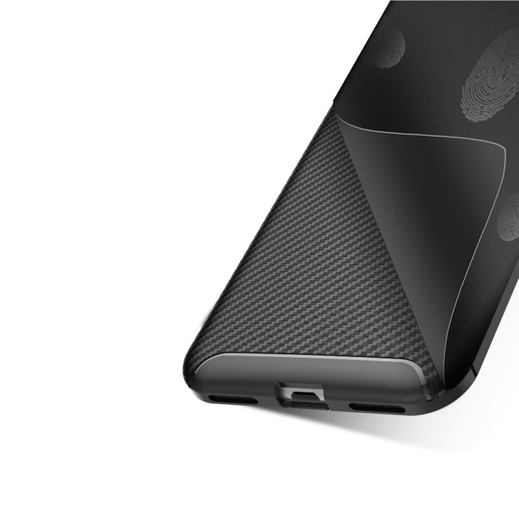 Beetle Series Carbon Fiber Texture Shockproof TPU Case for Huawei Y6 Pro (2019) (Blue)