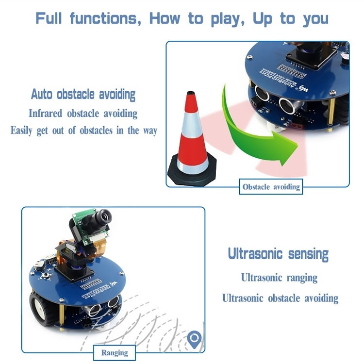 Waveshare AlphaBot2 Robot Building Kit for Raspberry Pi Zero W (Built-in WiFi)