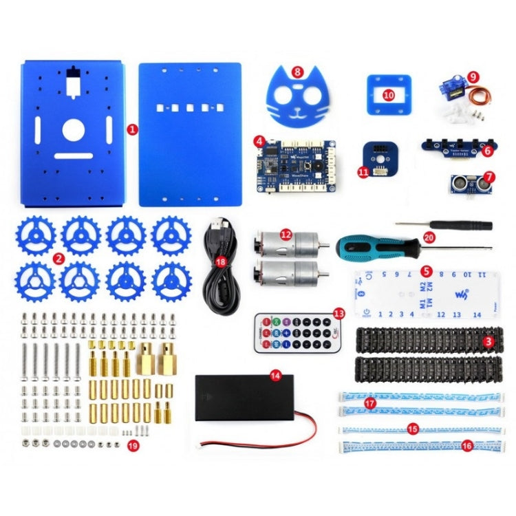 Waveshare KitiBot, Starter Robot, Graphical Programming, Tracked Version