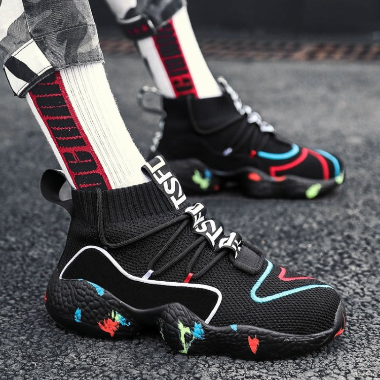 Fashion Round Head Mesh High-top Casual Sport Shoes for Men