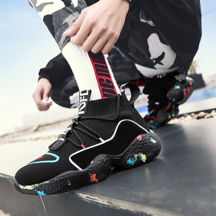 Fashion Round Head Mesh High-top Casual Sport Shoes for Men