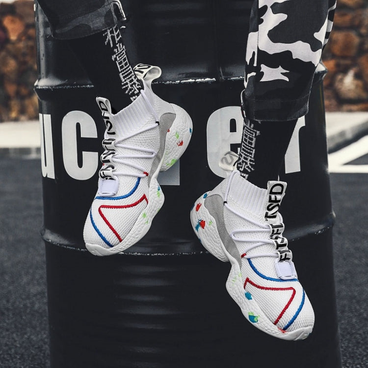 Fashion Round Head Mesh High-top Casual Sport Shoes for Men
