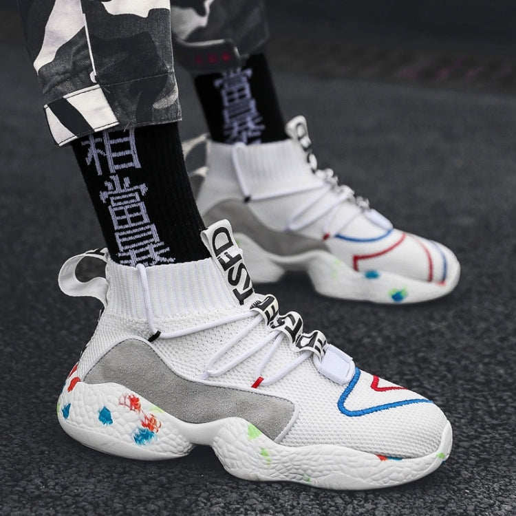 Fashion Round Head Mesh High-top Casual Sport Shoes for Men