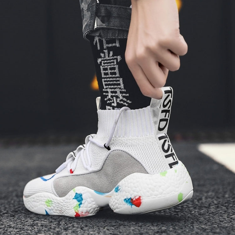 Fashion Round Head Mesh High-top Casual Sport Shoes for Men