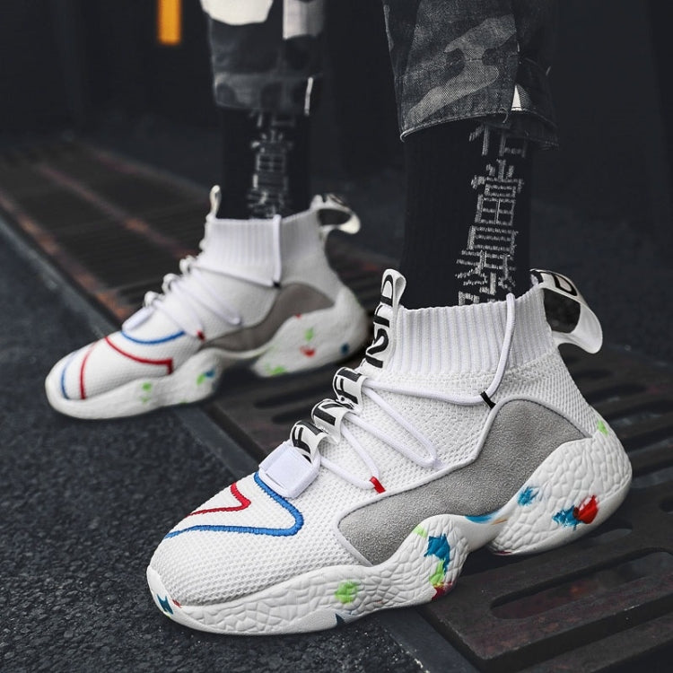Fashion Round Head Mesh High-top Casual Sport Shoes for Men