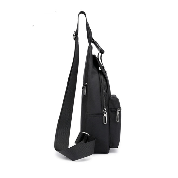 Pure Color Casual Men Chest Bag Handbag Shoulder Bag