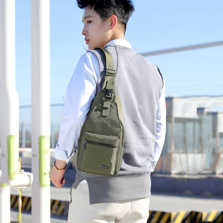 Pure Color Casual Men Chest Bag Handbag Shoulder Bag