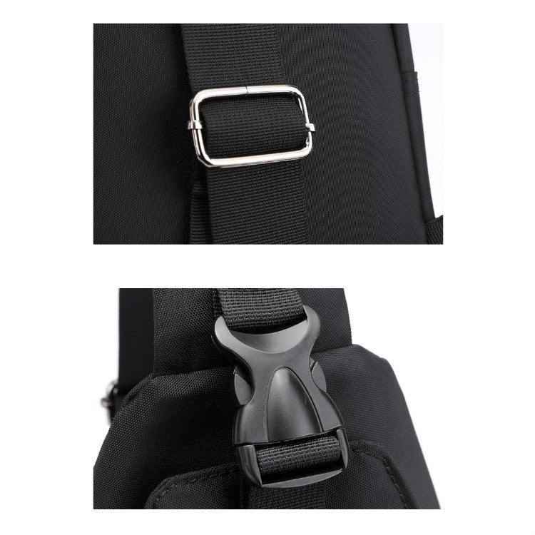 Pure Color Casual Men Chest Bag Handbag Shoulder Bag