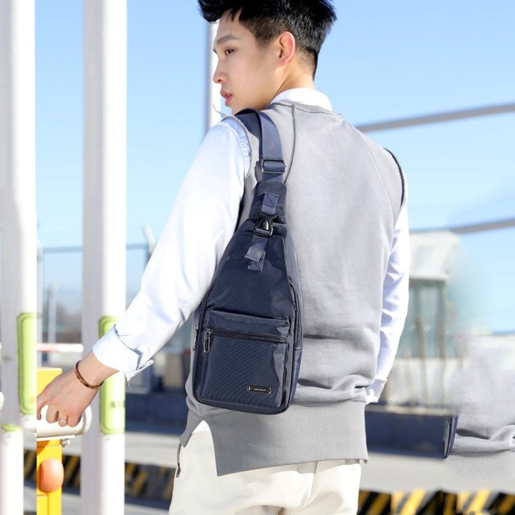 Pure Color Casual Men Chest Bag Handbag Shoulder Bag