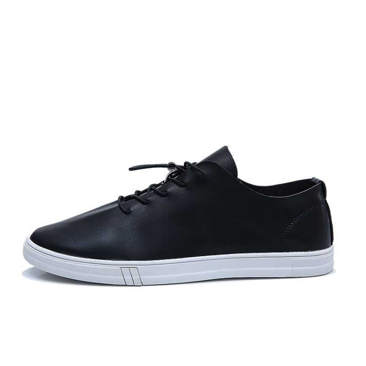 Microfiber Leather Comfortable Wear Resistant Solid Color Casual Shoes for Men