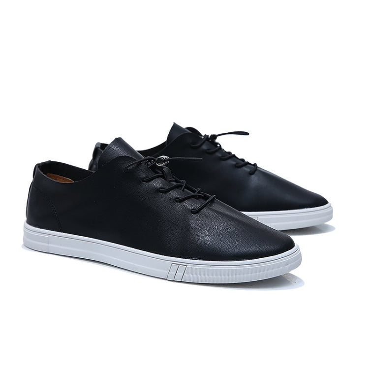 Microfiber Leather Comfortable Wear Resistant Solid Color Casual Shoes for Men