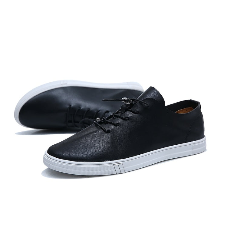 Microfiber Leather Comfortable Wear Resistant Solid Color Casual Shoes for Men