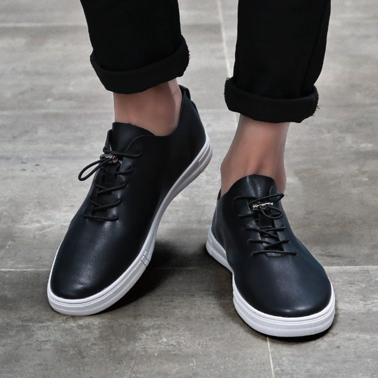 Microfiber Leather Comfortable Wear Resistant Solid Color Casual Shoes for Men