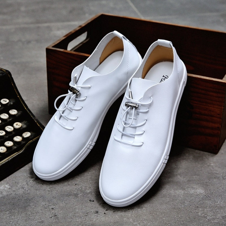 Microfiber Leather Comfortable Wear Resistant Solid Color Casual Shoes for Men