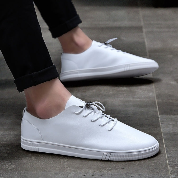 Microfiber Leather Comfortable Wear Resistant Solid Color Casual Shoes for Men