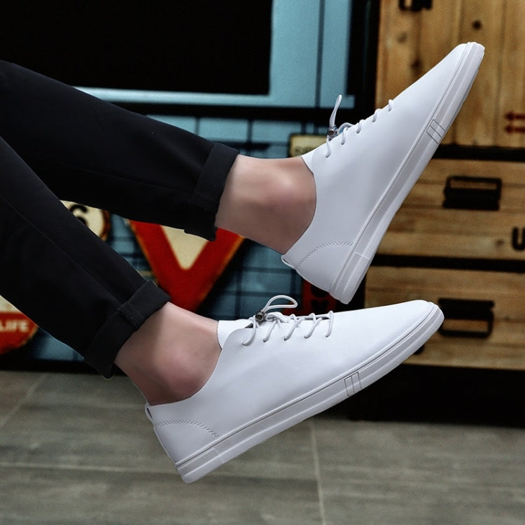 Microfiber Leather Comfortable Wear Resistant Solid Color Casual Shoes for Men
