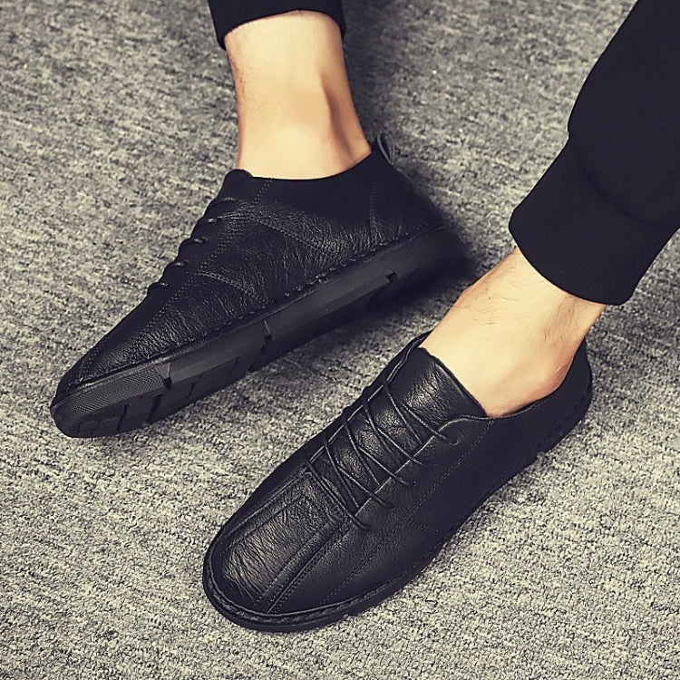 Solid Color Microfiber Leather Wearable and Comfortable Casual Shoes for Men